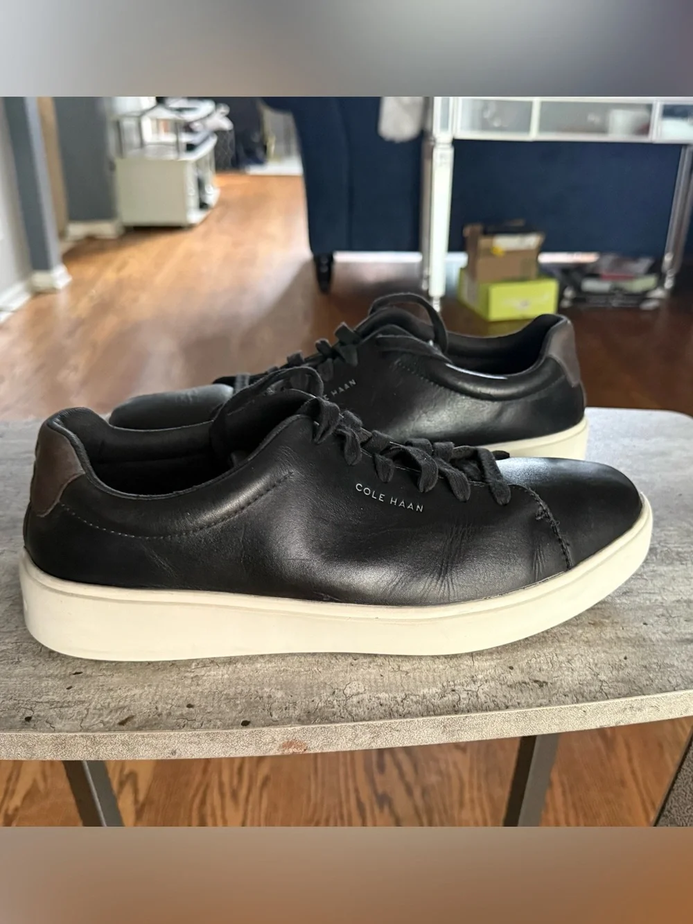 Cole Haan Grand Crosscourt Traveler Sneakers Men Size 12 Black Leather C36655